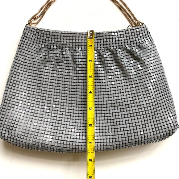 VTG Metal Mesh Evening Purse Handbag Creative Designs of Italy Gray Hong Kong - Picture 13 of 15